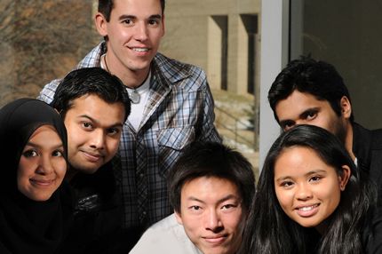 Male female student group