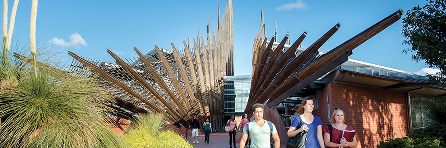 Students group walking